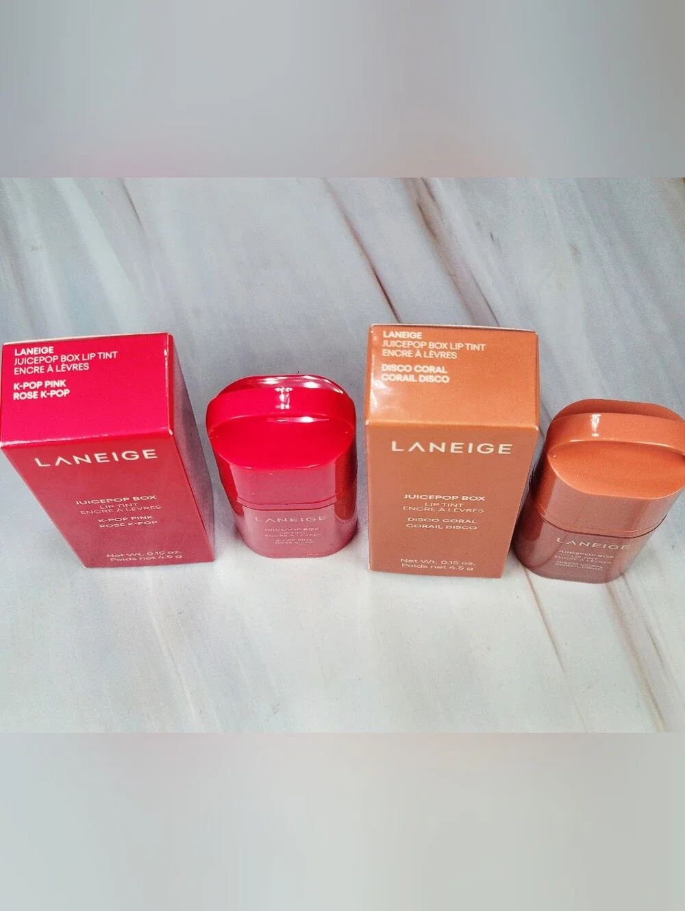 2 X Laneige JuicePop Box Hydrating & Lightweight Lip Oil Tint Bundle NEW!